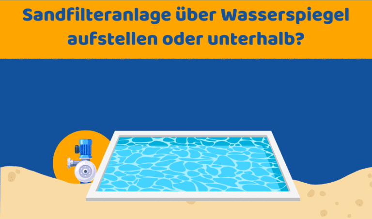 Sandfilteranlage über Wasserspiegel aufstellen oder unterhalb?